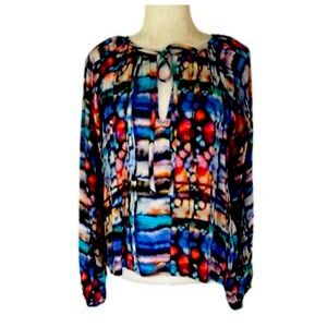 Marie Oliver Womens Abstract Print
Stella Blouse Multi Colored Size 1